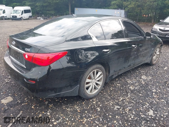 2015 Infiniti Q50 Premium with VIN JN1BV7AR8FM407956, listed as a IAAI auction lot 42724981 with 99,507 mi miles and . Bid and sale history available at DreamBid. Image 4.