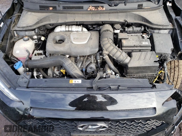 2021 Hyundai Kona Night Edition with VIN KM8K6CA52MU698334, listed as a Copart auction lot 46312635 with 56,870 mi miles and Salvage Title. Bid and sale history available at DreamBid. Image 12.
