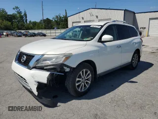 2014 Nissan Pathfinder Platinum z VIN 5N1AR2MN0EC727829, wystawiony jako Copart lot #55010735 z przebiegiem 173 398 mil mil oraz Szkoda całkowita • Salvage title. Historia ofert i sprzedaży dostępna na DreamBid. Obrazek 1.