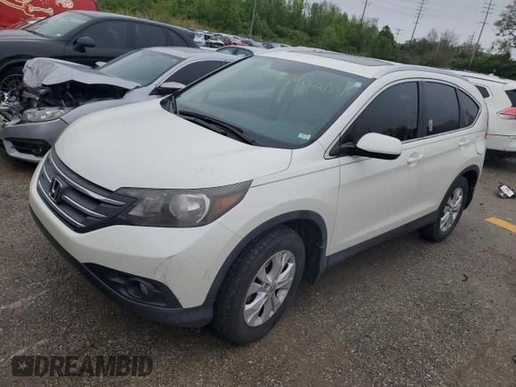 2012 Honda CR-V EX-L with VIN 5J6RM3H72CL033948, listed as a Copart auction lot 49062174 with 121,067 mi miles and Salvage Title. Bid and sale history available at carsss.com. Image 1.