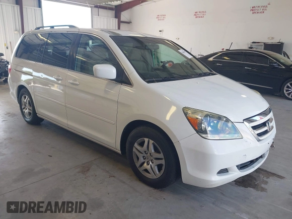 2005 Honda Odyssey EX with VIN 5FNRL38415B010150, listed as a IAAI auction lot 42844859 with 174,421 mi miles and . Bid and sale history available at DreamBid. Image 1.