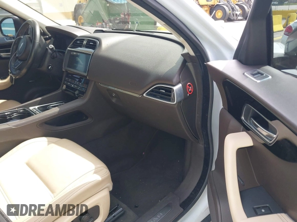 2017 Jaguar F-Pace 35t Prestige with VIN SADCK2BV6HA890493, listed as a IAAI auction lot 42461183 with 94,402 mi miles and . Bid and sale history available at DreamBid. Image 5.