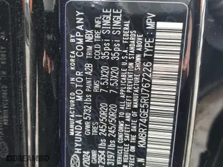 2024 Hyundai Palisade Calligraphy with VIN KM8R74GE5RU767226, listed as a Copart auction lot 84016844 with 374 mi miles and Salvage Title. Bid and sale history available at carsss.com. Image 14.