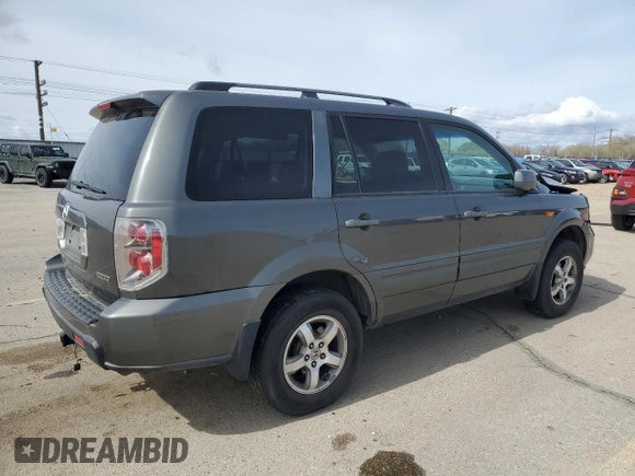 2007 Honda Pilot EX with VIN 2HKYF18427H514637, listed as a Copart auction lot 52306725 with 142,578 mi miles and Salvage Title. Bid and sale history available at carsss.com. Image 3.