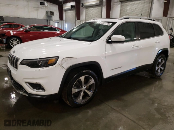2019 Jeep Cherokee Limited with VIN 1C4PJMDN1KD175054, listed as a Copart auction lot 53032315 with 98,101 mi miles and Clean Title. Bid and sale history available at carsss.com. Image 1.