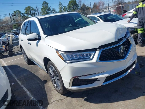 2019 Acura MDX w/Technology Pkg with VIN 5J8YD3H58KL009251, listed as a IAAI auction lot 41770589 with 19,693 mi miles. Bid and sale history available at carsss.com. Image 1.