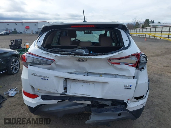 2016 Hyundai Tucson Eco with VIN KM8J3CA23GU192106, listed as a IAAI auction lot 41885799 with 151,781 mi miles. Bid and sale history available at carsss.com. Image 16.