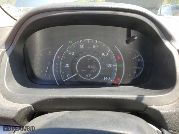 2016 Honda CR-V EX with VIN 2HKRM3H53GH526228, listed as a Copart auction lot 52523585 with 138,662 mi miles and Salvage Title. Bid and sale history available at carsss.com. Image 9.