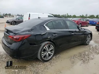 2021 Infiniti Q50 Sensory with VIN JN1EV7CP7MM700320, listed as a Copart auction lot 51660065 with 32,886 mi miles and Salvage title. Bid and sale history available at DreamBid. Image 3.