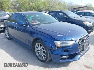2014 Audi A4 Premium Plus with VIN WAUFFAFLXEN036625, listed as a IAAI auction lot 41876874 with 150,374 mi miles. Bid and sale history available at carsss.com. Image 1.