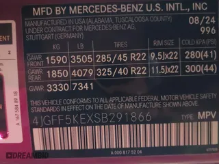 2025 Mercedes-Benz GLS with VIN 4JGFF5KEXSB291866, listed as a IAAI auction lot 41556256 with 4,804 mi miles. Bid and sale history available at carsss.com. Image 9.