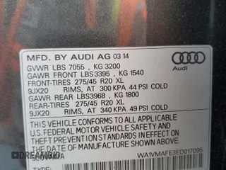 2014 Audi Q7 3.0L TDI Prestige with VIN WA1VMAFE3ED017095, listed as a Copart auction lot 69781774 with 79,668 mi miles and Salvage Title. Bid and sale history available at carsss.com. Image 14.