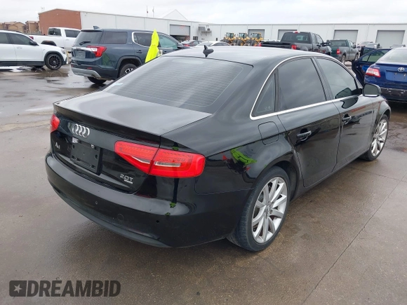 2013 Audi A4 Premium Plus with VIN WAUFFAFL1DN028279, listed as a IAAI auction lot 41085916 with 147,644 mi miles. Bid and sale history available at carsss.com. Image 4.