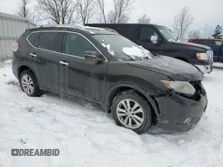 2015 Nissan Rogue SL with VIN 5N1AT2MV2FC830513, listed as a Copart auction lot 45189045 with Not Provided miles and Salvage Title. Bid and sale history available at carsss.com. Image 4.