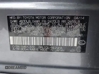 2014 Lexus GS 350 with VIN JTHBE1BL8E5038849, listed as a IAAI auction lot 35214694 with 102,788 mi miles. Bid and sale history available at carsss.com. Image 9.