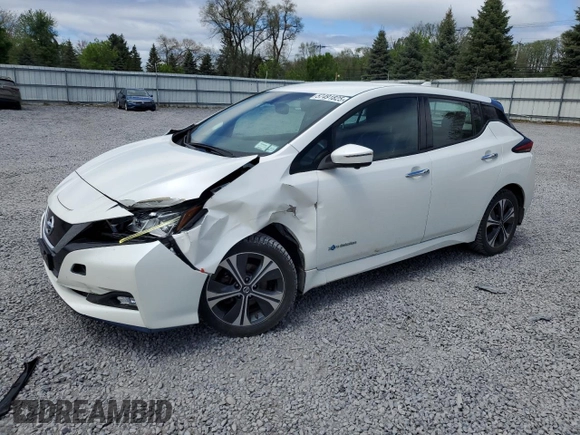 2019 Nissan LEAF SL Plus with VIN 1N4BZ1CP5KC317891, listed as a Copart auction lot 57491825 with 88,841 mi miles and Salvage title. Bid and sale history available at DreamBid. Image 1.
