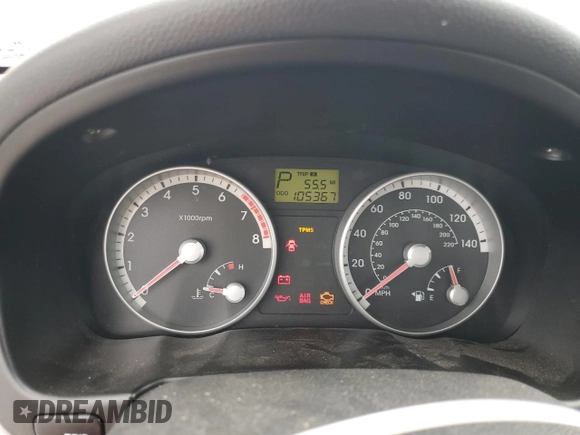 2008 Hyundai Accent GLS with VIN KMHCN46C78U272620, listed as a Copart auction lot 54587375 with 105,367 mi miles and Clean Title. Bid and sale history available at carsss.com. Image 9.