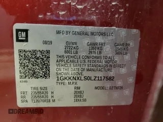 2020 GMC Acadia Denali z VIN 1GKKNXLS0LZ117582, wystawiony jako Copart lot #48220545 z przebiegiem 76 232 mil mil oraz Szkoda całkowita • Salvage title. Historia ofert i sprzedaży dostępna na DreamBid. Obrazek 14.