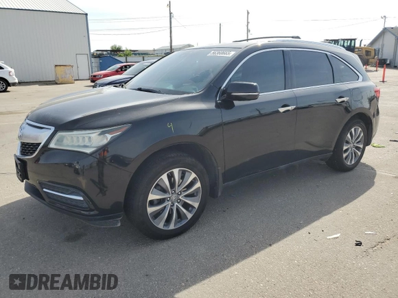 2014 Acura MDX Technology z VIN 5FRYD4H68EB003212, wystawiony jako Copart lot #57094285 z przebiegiem 146 087 mil mil oraz Szkoda całkowita • Salvage title. Historia ofert i sprzedaży dostępna na DreamBid. Obrazek 1.