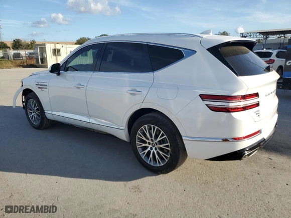 2021 Genesis GV80 with VIN KMUHB4SB2MU062837, listed as a Copart auction lot 79848464 with 61,294 mi miles and Salvage Title. Bid and sale history available at carsss.com. Image 2.