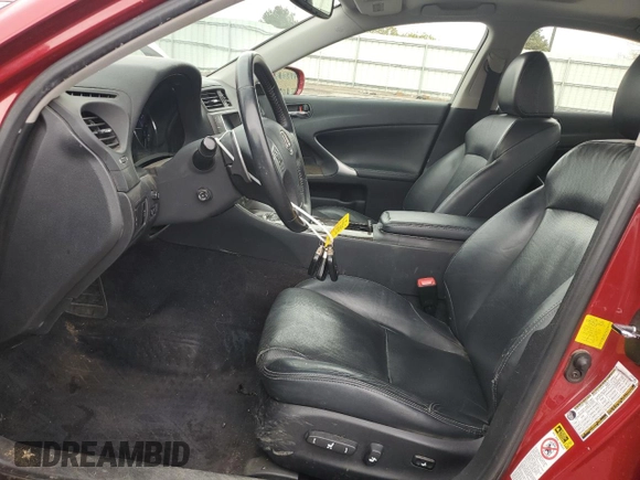 2012 Lexus IS 250 with VIN JTHCF5C21C5057870, listed as a Copart auction lot 54561375 with 102,727 mi miles and Salvage Title. Bid and sale history available at DreamBid. Image 7.