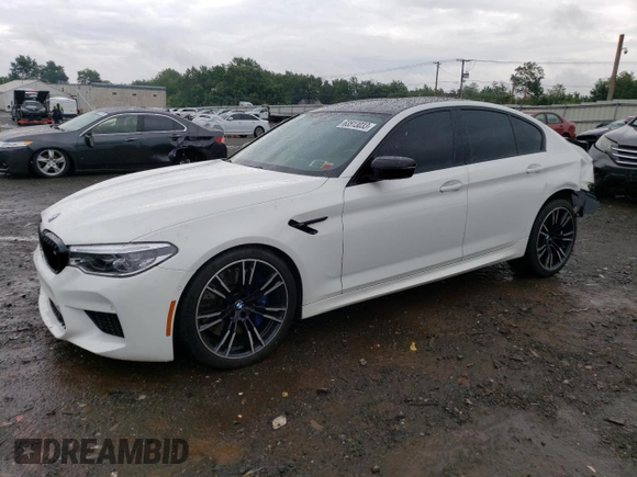 2019 BMW M5 Competition z VIN WBSJF0C54KB447781, wystawiony jako Copart lot #63513033 z przebiegiem 27 417 mil mil oraz Szkoda całkowita • Salvage title. Historia ofert i sprzedaży dostępna na DreamBid. Obrazek 1.