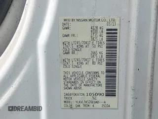 2013 Nissan NV SV z VIN 1N6BF0KX3DN105090, wystawiony jako IAAI lot #42760186 z przebiegiem 245 366 mil mil oraz . Historia ofert i sprzedaży dostępna na DreamBid. Obrazek 9.