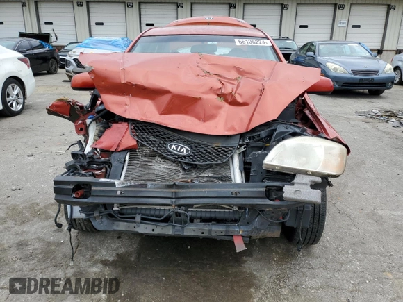2007 Kia Rio LX with VIN KNADE123376248277, listed as a Copart auction lot 66108224 with 117,618 mi miles and Salvage Title. Bid and sale history available at carsss.com. Image 5.