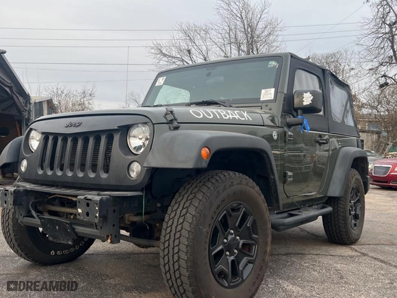 2015 Jeep Wrangler Sport with VIN 1C4AJWAG9FL718797, listed as a Copart auction lot 45998975 with 44,575 mi miles and Clean Title. Bid and sale history available at carsss.com. Image 2.