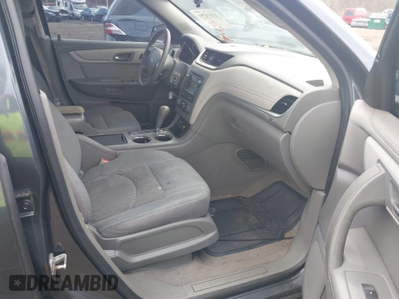 2014 Chevrolet Traverse LS z VIN 1GNKVFKD3EJ187997, wystawiony jako IAAI lot #41834781 z przebiegiem 150 994 mil mil oraz . Historia ofert i sprzedaży dostępna na DreamBid. Obrazek 5.