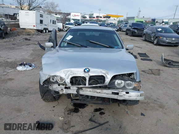 2002 BMW 5 Series 525i with VIN WBADT33412GF42744, listed as a IAAI auction lot 41609141 with 1 mi miles. Bid and sale history available at carsss.com. Image 6.