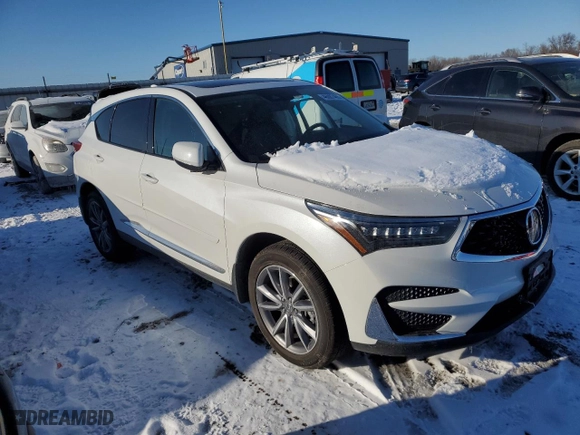 2020 Acura RDX w/Technology Pkg with VIN 5J8TC2H50LL030989, listed as a Copart auction lot 46087465 with 61,533 mi miles and Salvage Title. Bid and sale history available at carsss.com. Image 4.