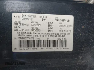 2007 Dodge Durango SLT с VIN 1D8HB482X7F561552, выставлен на аукционе IAAI как лот 41462456 с пробегом Не указан миль и . История ставок и продаж доступна на DreamBid. Изображение 9.