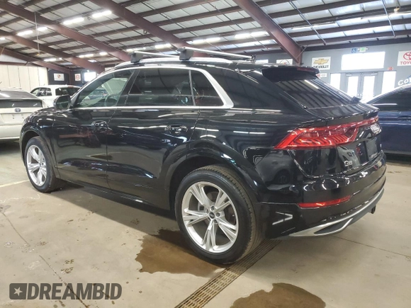2021 Audi Q8 Premium Plus with VIN WA1BVAF15MD035173, listed as a Copart auction lot 42210225 with 55,389 mi miles and Clean Title. Bid and sale history available at carsss.com. Image 2.