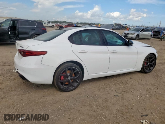 2019 Alfa Romeo Giulia with VIN ZARFAMAN6K7619968, listed as a Copart auction lot 61815425 with 30,055 mi miles and Salvage title. Bid and sale history available at DreamBid. Image 3.