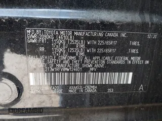 2021 Toyota RAV4 XLE with VIN 2T3W1RFV8MW124601, listed as a IAAI auction lot 41515953 with 48,336 mi miles. Bid and sale history available at carsss.com. Image 9.