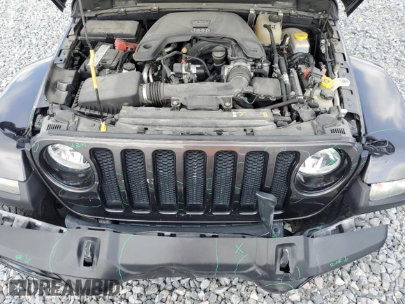 2021 Jeep Wrangler Unlimited Sahara с VIN 1C4HJXEG2MW729537, выставлен на аукционе Copart как лот 57131645 с пробегом 49 179 миль миль и Списание • Salvage title. История ставок и продаж доступна на DreamBid. Изображение 11.