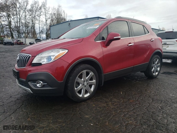 2014 Buick Encore Leather with VIN KL4CJCSB2EB560327, listed as a Copart auction lot 82315004 with 101,956 mi miles and Salvage Title. Bid and sale history available at carsss.com. Image 1.