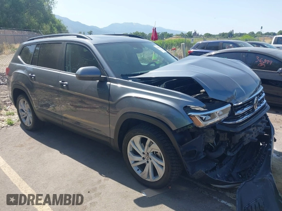 2022 Volkswagen Atlas SE with VIN 1V2KP2CA6NC524326, listed as a IAAI auction lot 42546660 with 37,406 mi miles and . Bid and sale history available at DreamBid. Image 1.