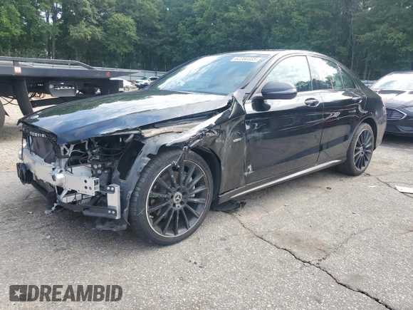 2021 Mercedes-Benz C 300 with VIN W1KWF8DB9MR631906, listed as a Copart auction lot 62200335 with 48,267 mi miles and Salvage title. Bid and sale history available at DreamBid. Image 1.