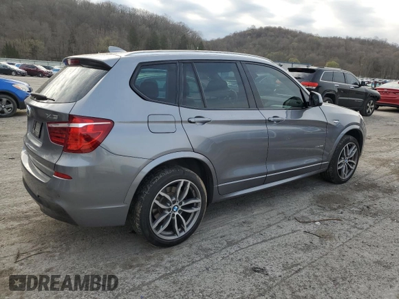 2017 BMW X3 xDrive35i with VIN 5UXWX7C58H0U40354, listed as a Copart auction lot 52769395 with 67,047 mi miles and Salvage Title. Bid and sale history available at DreamBid. Image 3.