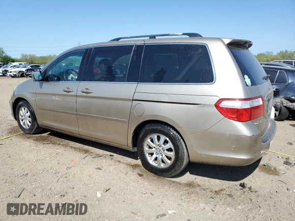 2006 Honda Odyssey EX-L z VIN 5FNRL38726B425098, wystawiony jako Copart lot #56143585 z przebiegiem 153 137 mil mil oraz Szkoda całkowita • Salvage title. Historia ofert i sprzedaży dostępna na DreamBid. Obrazek 2.