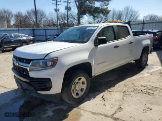 2021 Chevrolet Colorado 4WD Work Truck with VIN 1GCGTBEN8M1101244, listed as a Copart auction lot 43224575 with 158,857 mi miles and Clean Title. Bid and sale history available at carsss.com. Image 1.