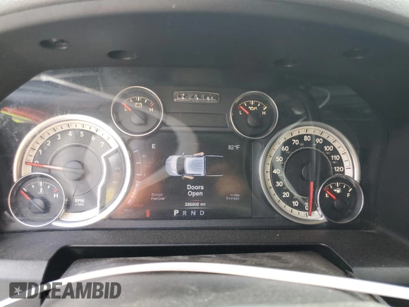 2013 Ram 1500 with VIN 1C6RR7LP8DS600815, listed as a Copart auction lot 80234514 with 286,800 mi miles and Clean title. Bid and sale history available at DreamBid. Image 9.