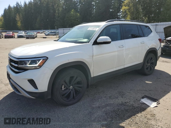 2022 Volkswagen Atlas 3.6L V6 SE w/Technology with VIN 1V2KR2CA7NC557944, listed as a Copart auction lot 53145015 with 77,422 mi miles and Salvage Title. Bid and sale history available at carsss.com. Image 1.