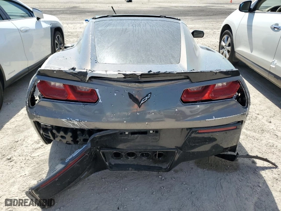 2014 Chevrolet Corvette Stingray Z51 2LT with VIN 1G1YK2D70E5109772, listed as a Copart auction lot 74373024 with 0 mi miles and Salvage Title. Bid and sale history available at carsss.com. Image 6.