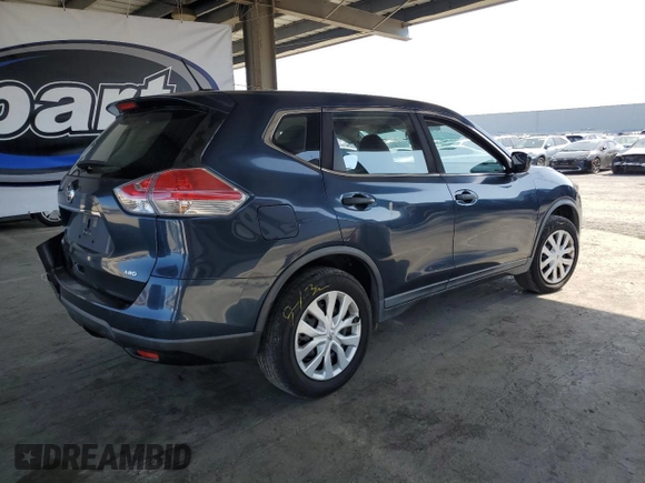 2016 Nissan Rogue SV with VIN KNMAT2MV8GP691017, listed as a Copart auction lot 55435685 with 91,056 mi miles and Salvage Title. Bid and sale history available at DreamBid. Image 3.