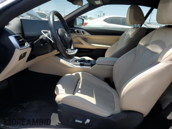2024 BMW 4 Series 430i с VIN WBA23AT05RCP03975, выставлен на аукционе Copart как лот 65407575 с пробегом Не указан миль и Списание • Salvage title. История ставок и продаж доступна на DreamBid. Изображение 7.