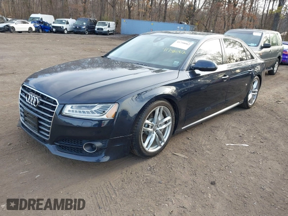 2017 Audi A8 L with VIN WAU44AFDXHN006857, listed as a IAAI auction lot 41758062 with 88,385 mi miles. Bid and sale history available at carsss.com. Image 18.