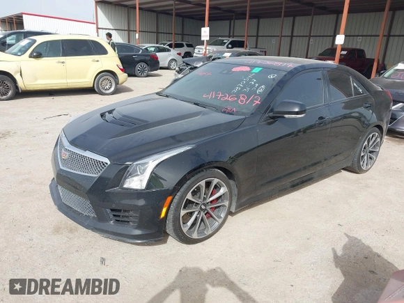 2016 Cadillac ATS-V with VIN 1G6AN5SY9G0111634, listed as a IAAI auction lot 41726817 with 91,003 mi miles. Bid and sale history available at carsss.com. Image 2.